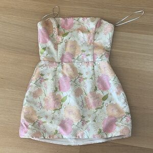 Floral Strapless Dress